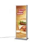 Dwustronny stojak reklamowy z podświetleniem LED 2xA1