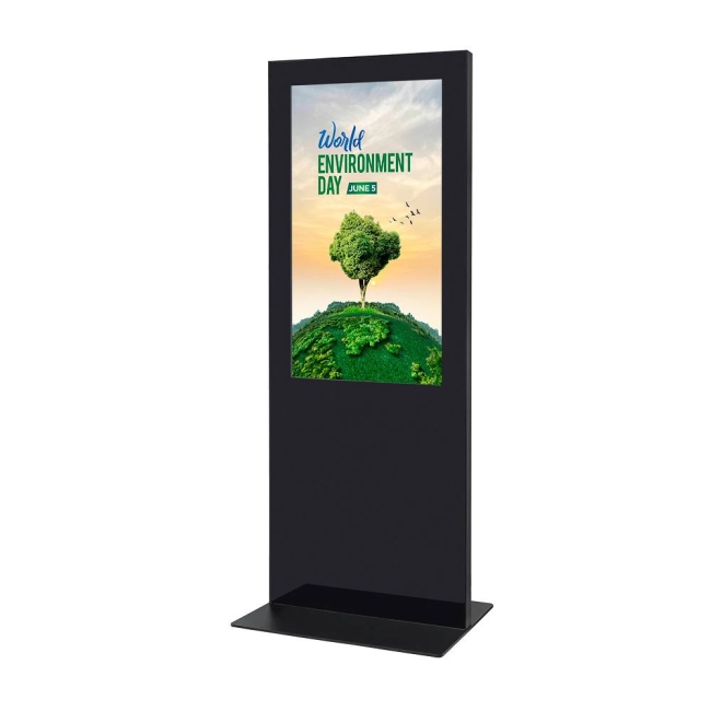 Totem Cyfrowy Slim Czarny z monitorem 43