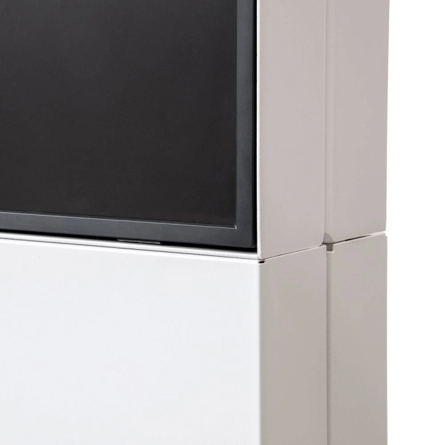 Totem Dwustronny Smart Line Digital z monitorem Samsung - biały