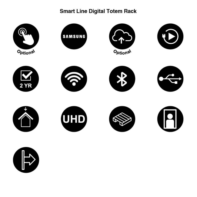 Totem Smart Line Digital z monitorem Samsung 55