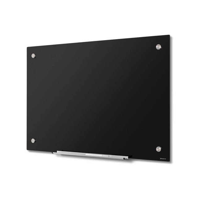 Tablica suchościeralna szklana 90 × 60 cm czarna Scritto®
