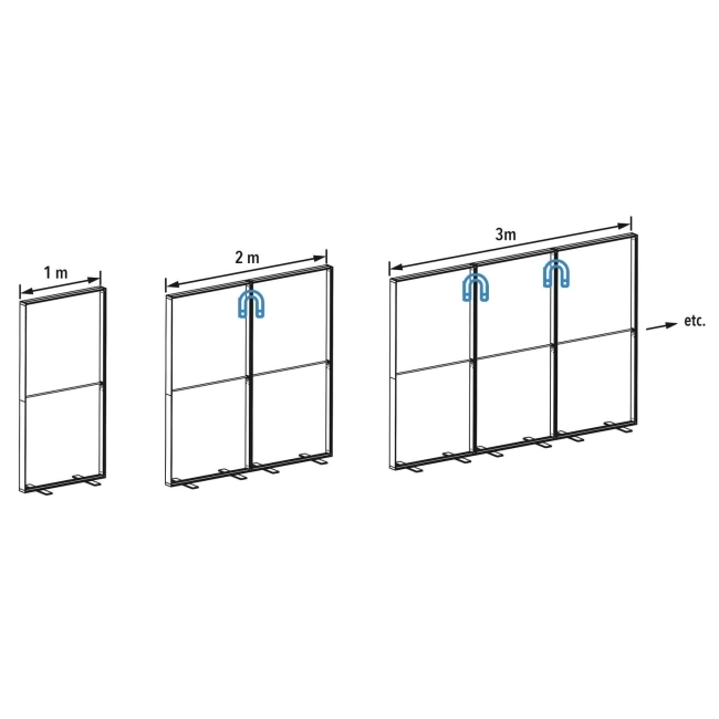System podświetlany LED BOX™ 100 x 230 cm