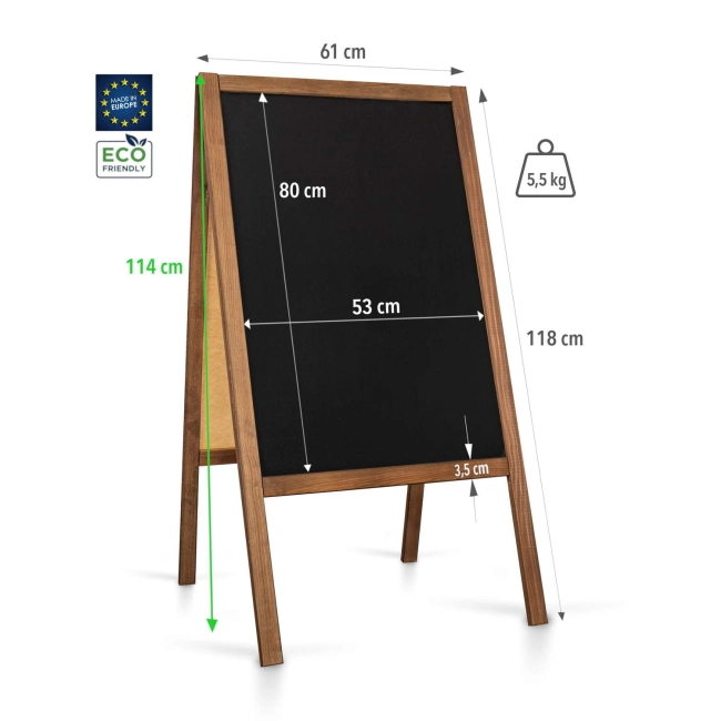 Potykacz reklamowy drewniany Classic L 61x118 cm