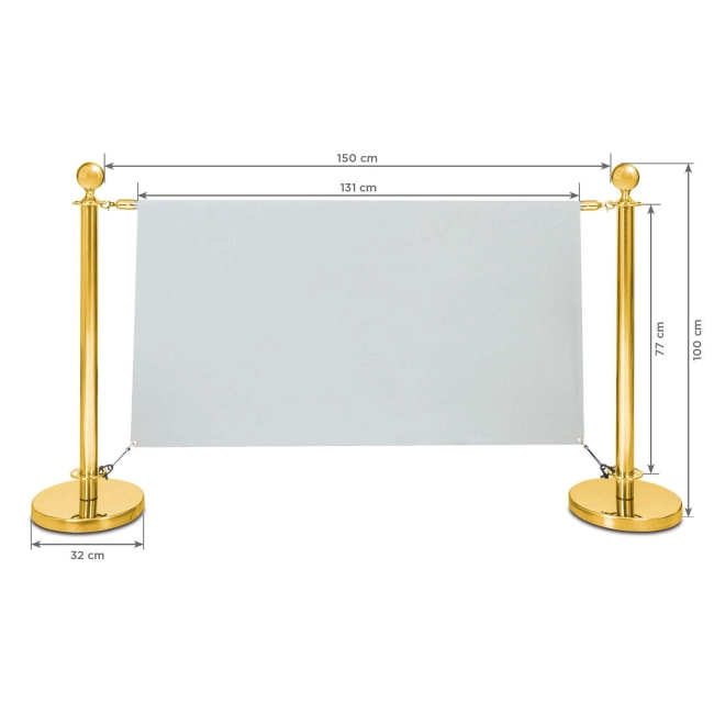 Zestaw słupków Cafeteria - gold