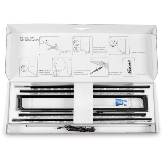 System podświetlany LED BOX™ 100 x 200 cm BLACK