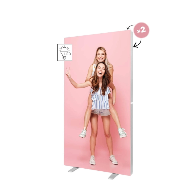 Lightbox LED 100x200 – podświetlana ścianka reklamowa