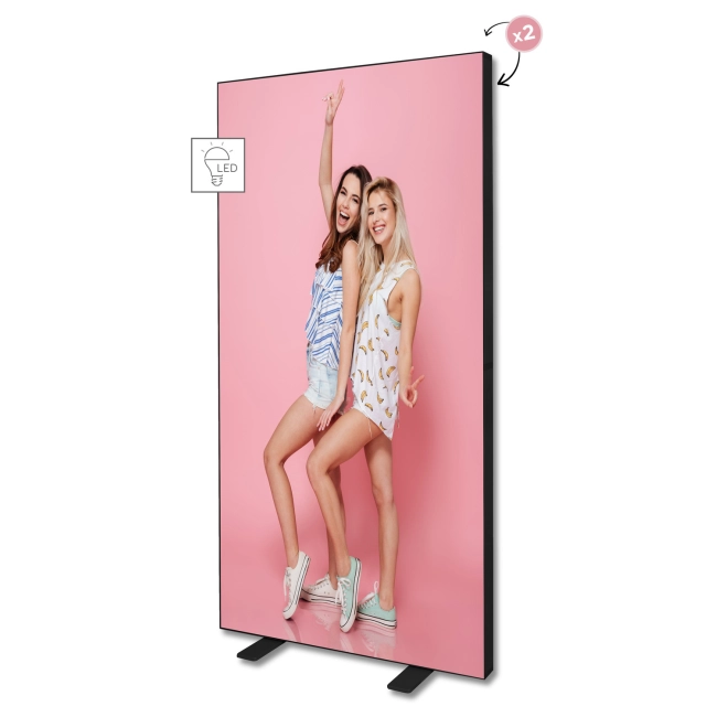 System podświetlany LED BOX™ 100 x 200 cm BLACK