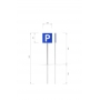 Słupek parkingowy - różne napisy 130 cm