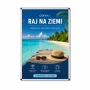 Rama na plakat zatrzaskowa 70 x 100 cm - narożnik zaokrąglony - profil 25mm
