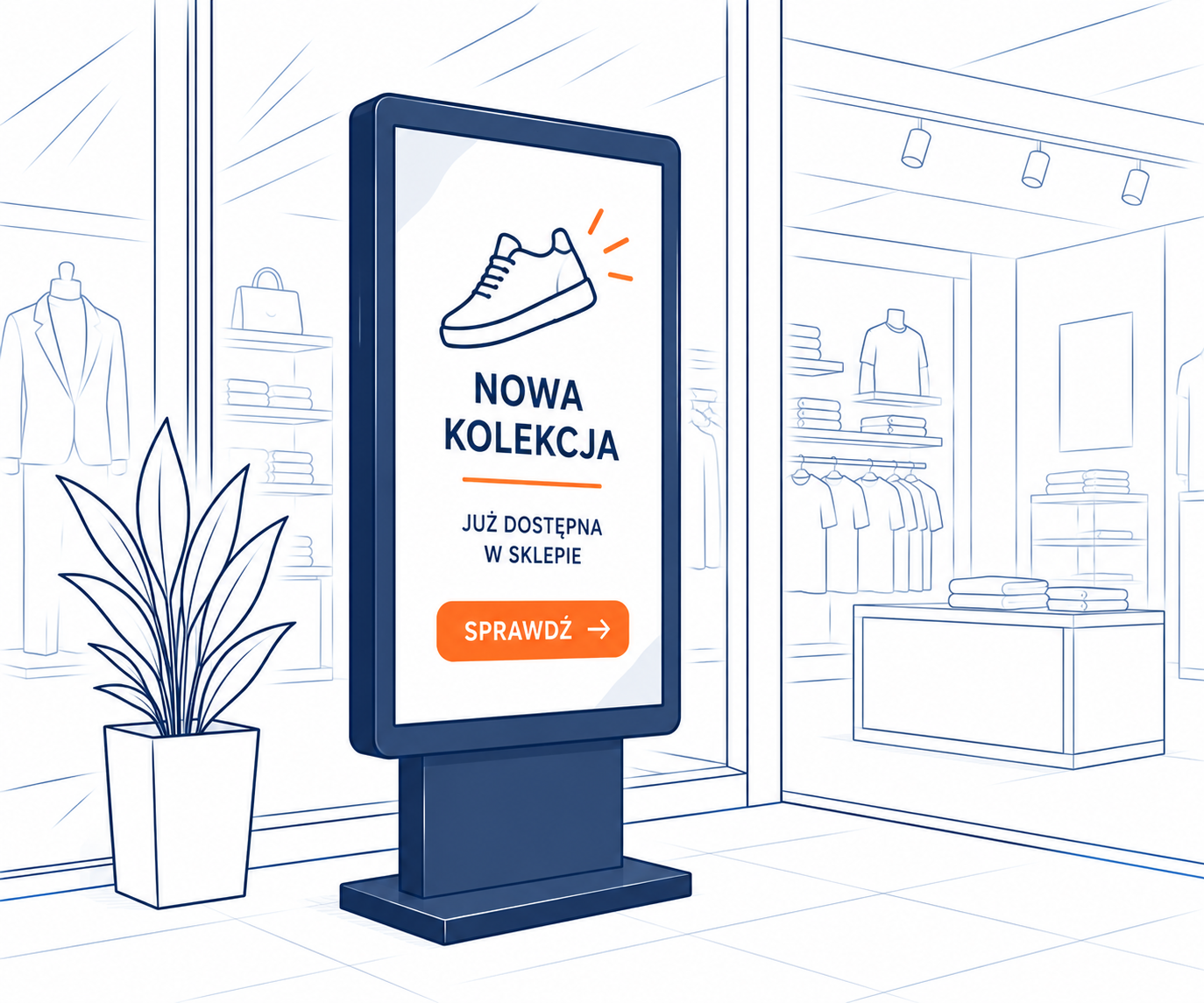 Reklama cyfrowa Digital Signage w sklepie
